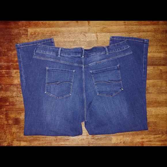 LEE Riders Modern Series curvy fit straight leg denim dark blue jeans 22 PETITE - Picture 7 of 7